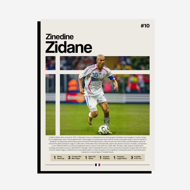 Zinedine Zidane - Frameless